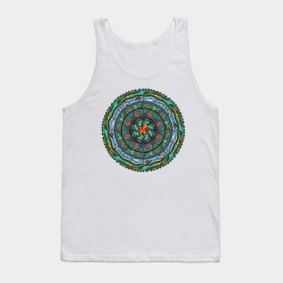 Sea Mandala -dark blue Tank Top